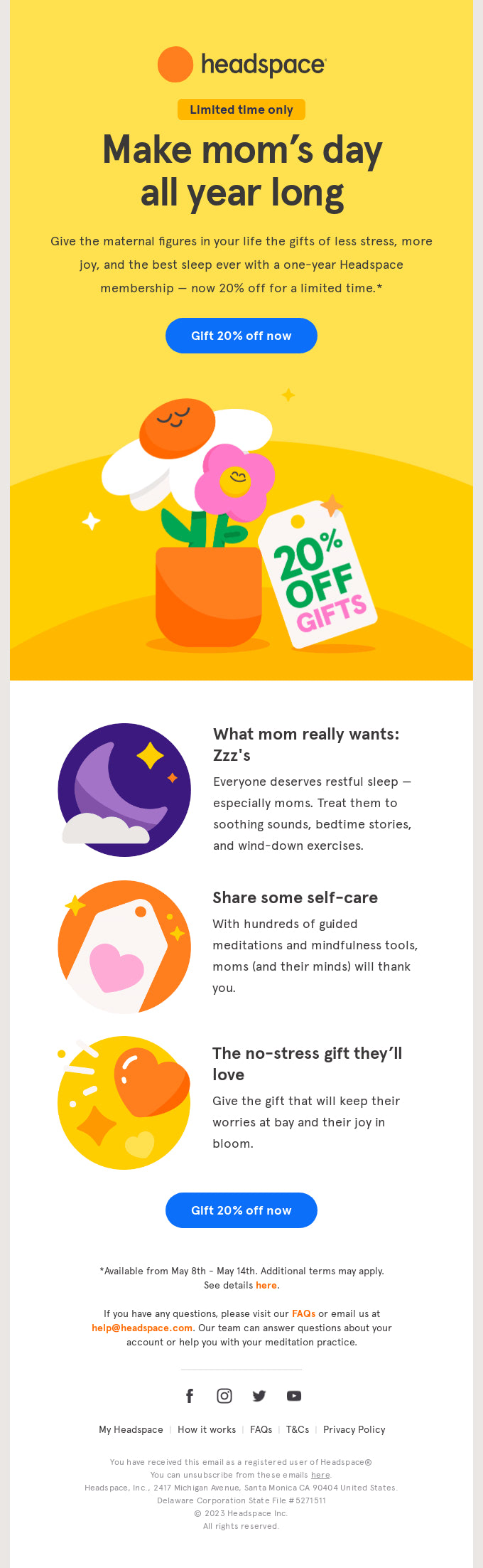 Email from Headspace
