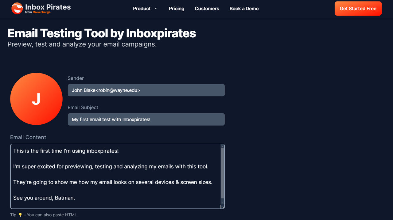 Email Testing Tool by Inbox Pirates