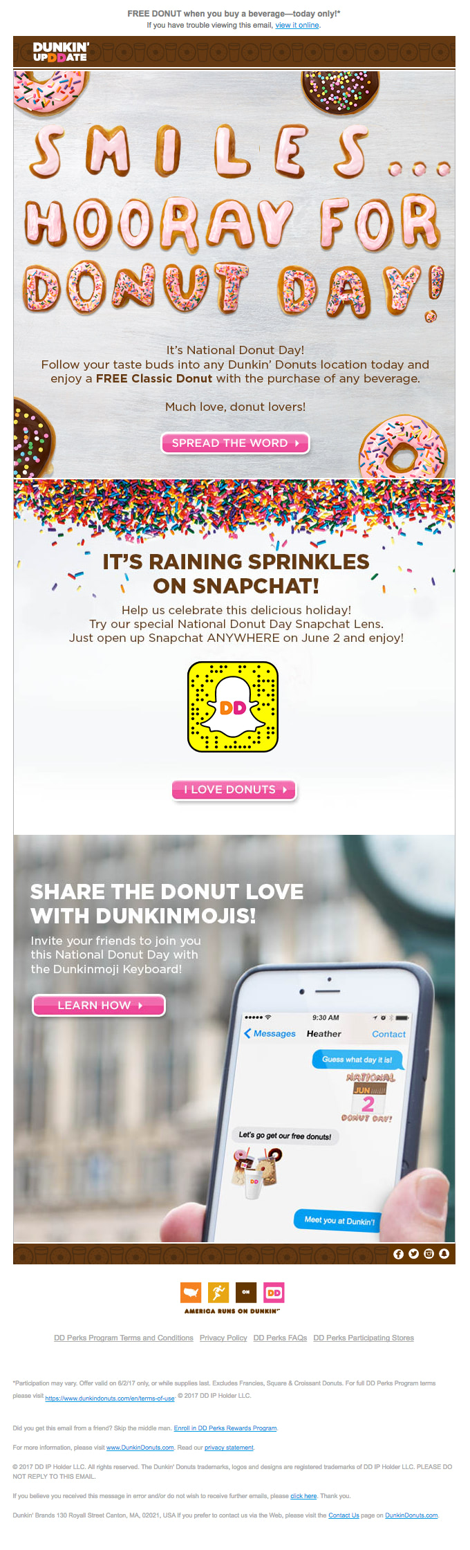 Donut Day campaign newsletter