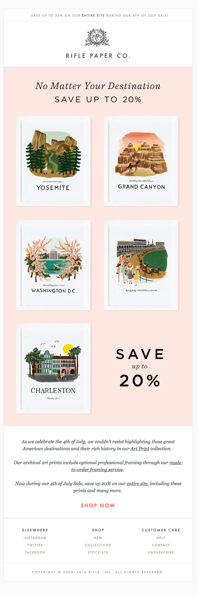 Email from Rifle Paper Co