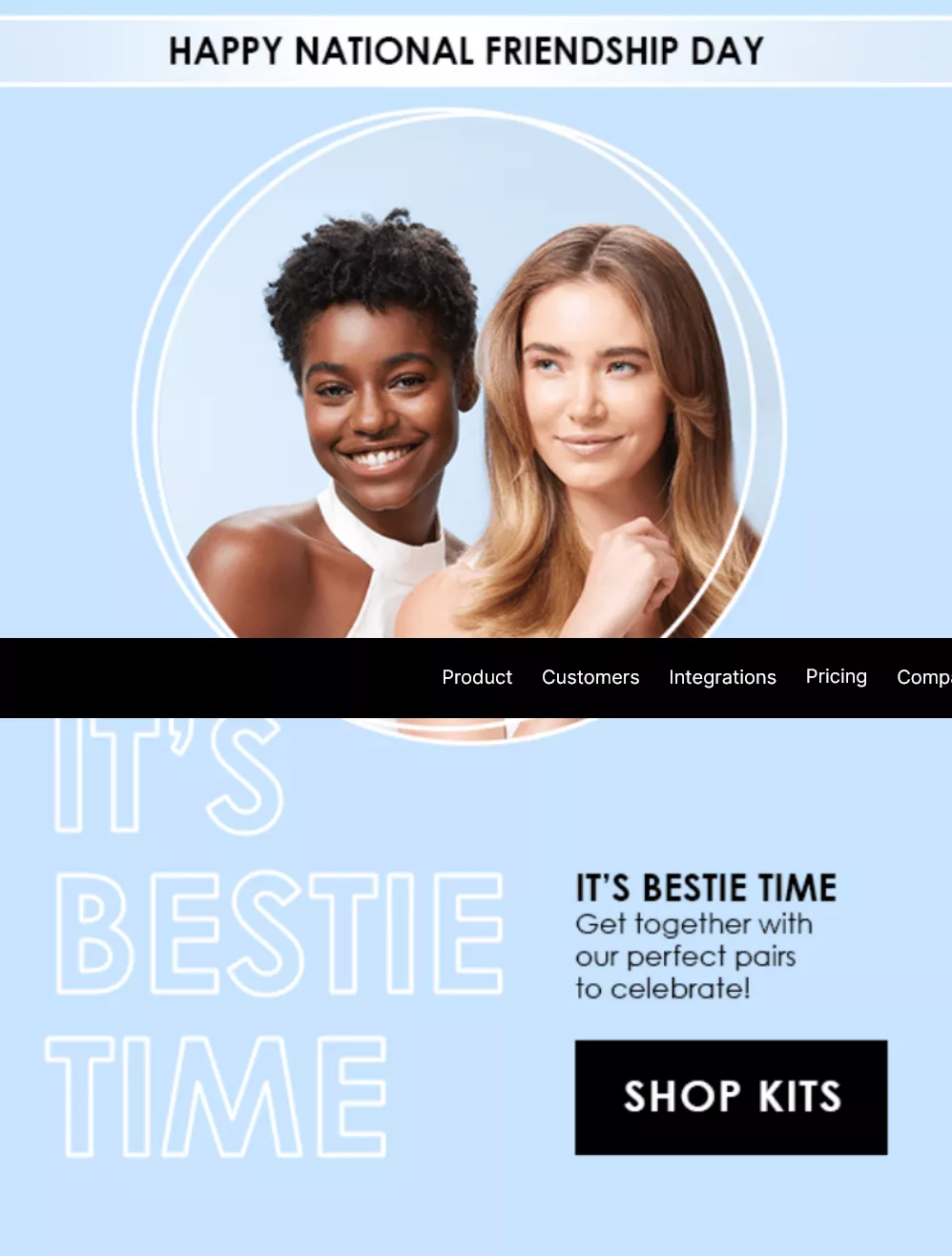 Olaplex' firendship day email template