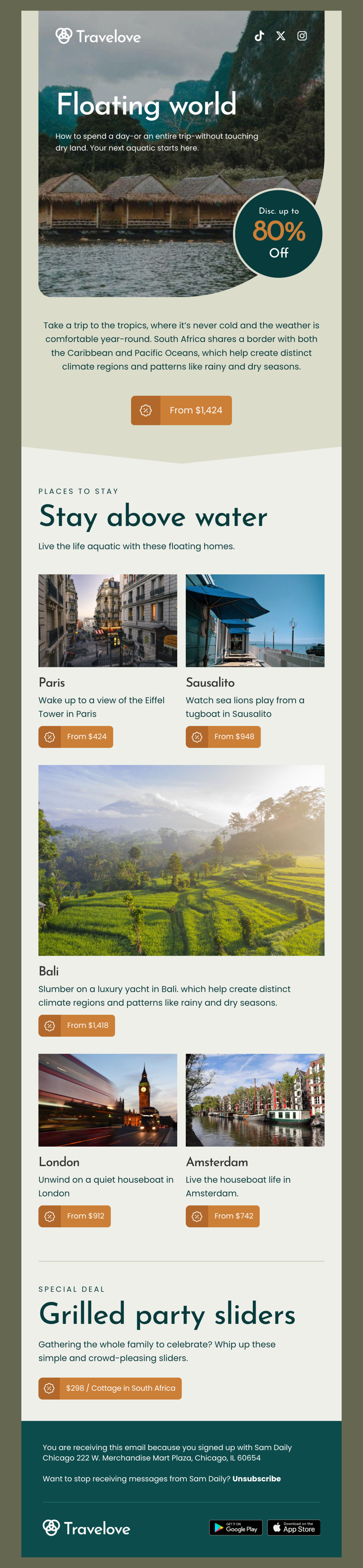 An email template example for August