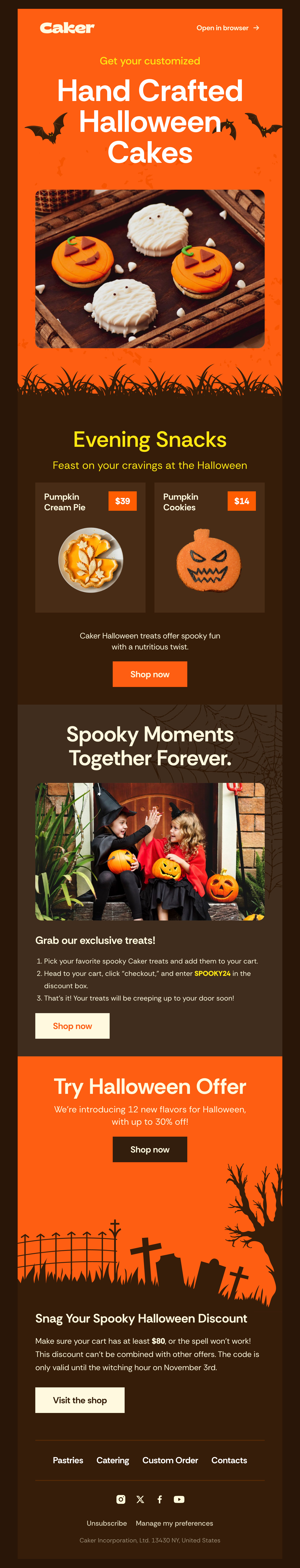 Halloween email template