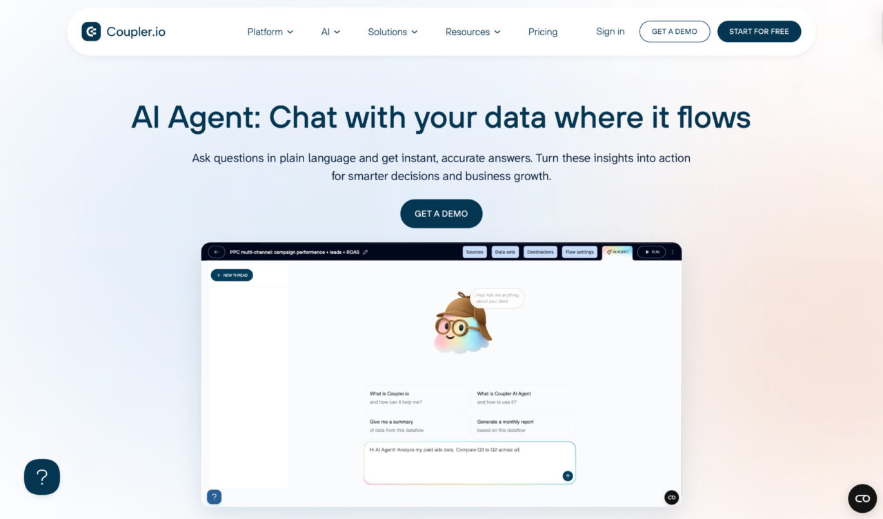 Coupler.io homepage