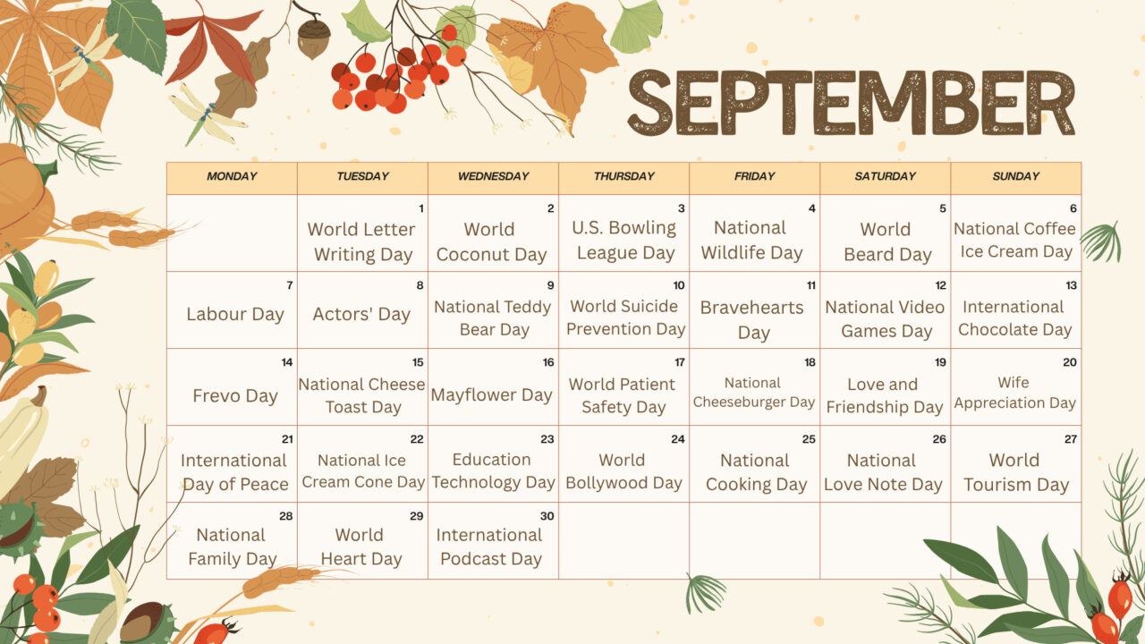 september email marketing calendar