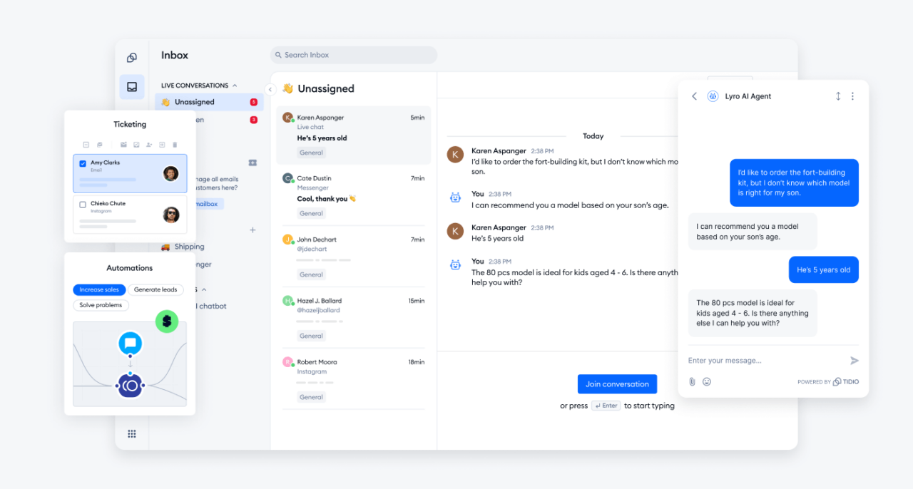 Tidio customer service platform