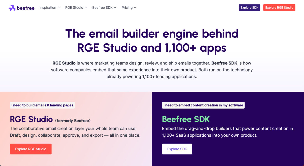 Beefree email template builder
