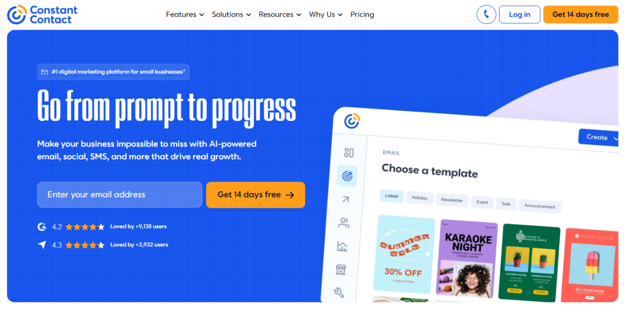 ConstantContant email marketing platform