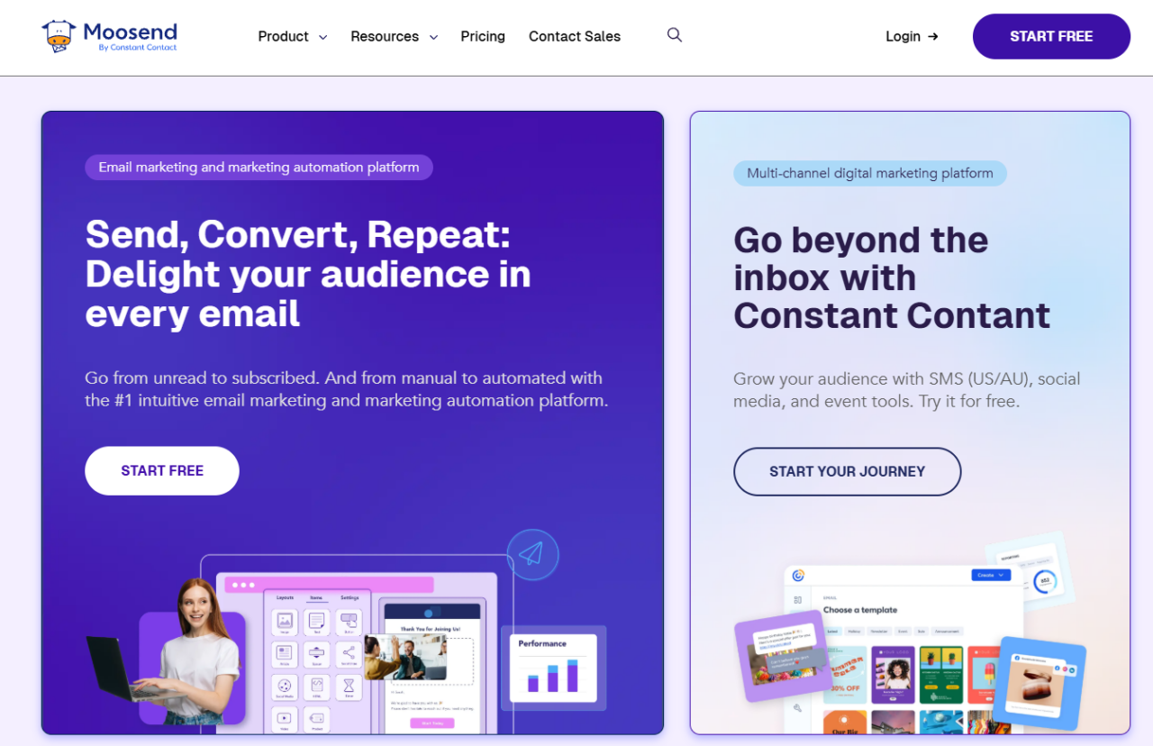 Moosend email marketing platform