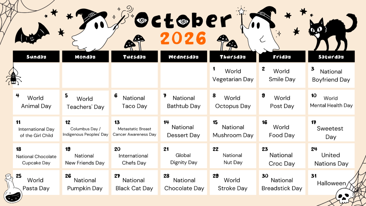 october marketing calendar