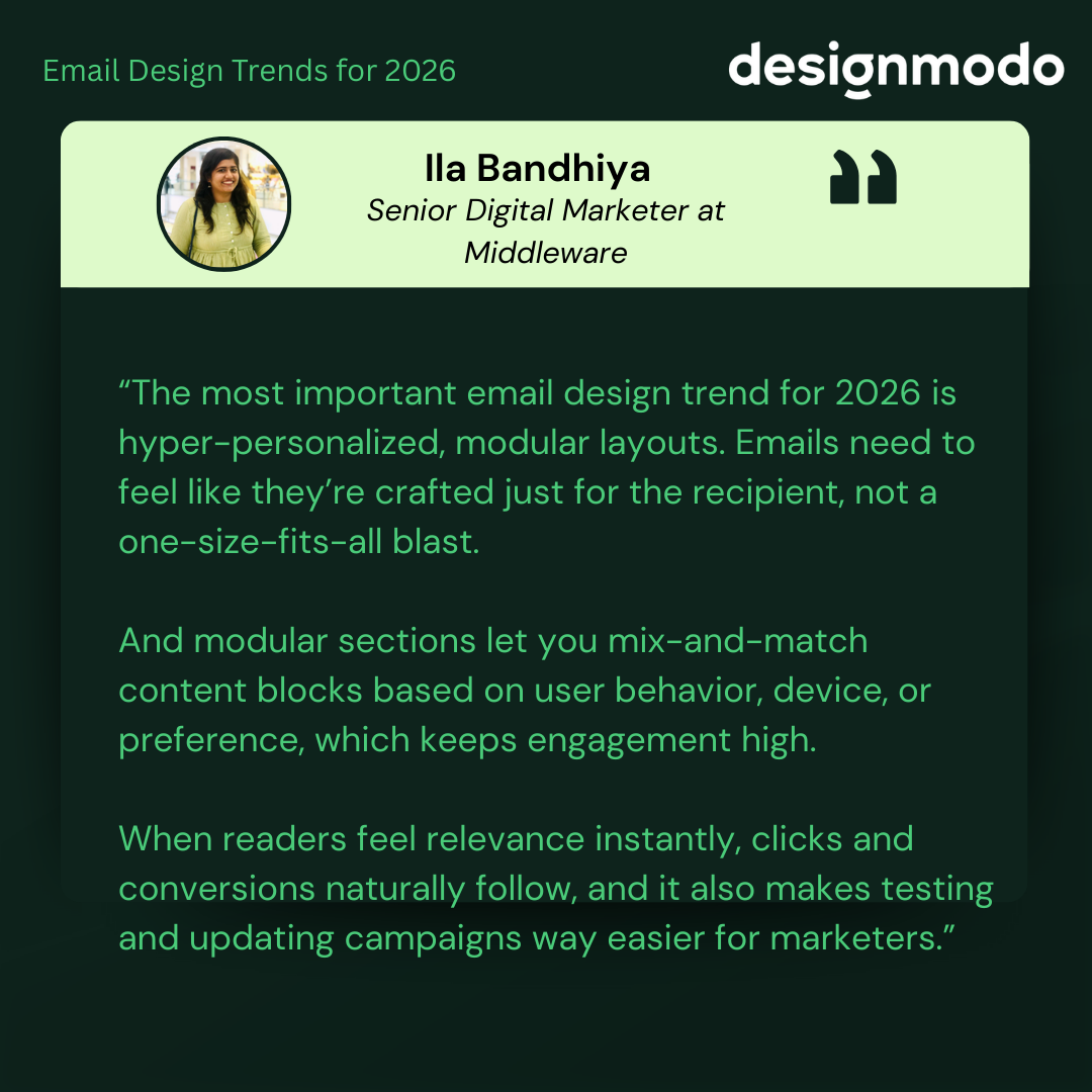 Ila Bandhiya's contribution on email design trends