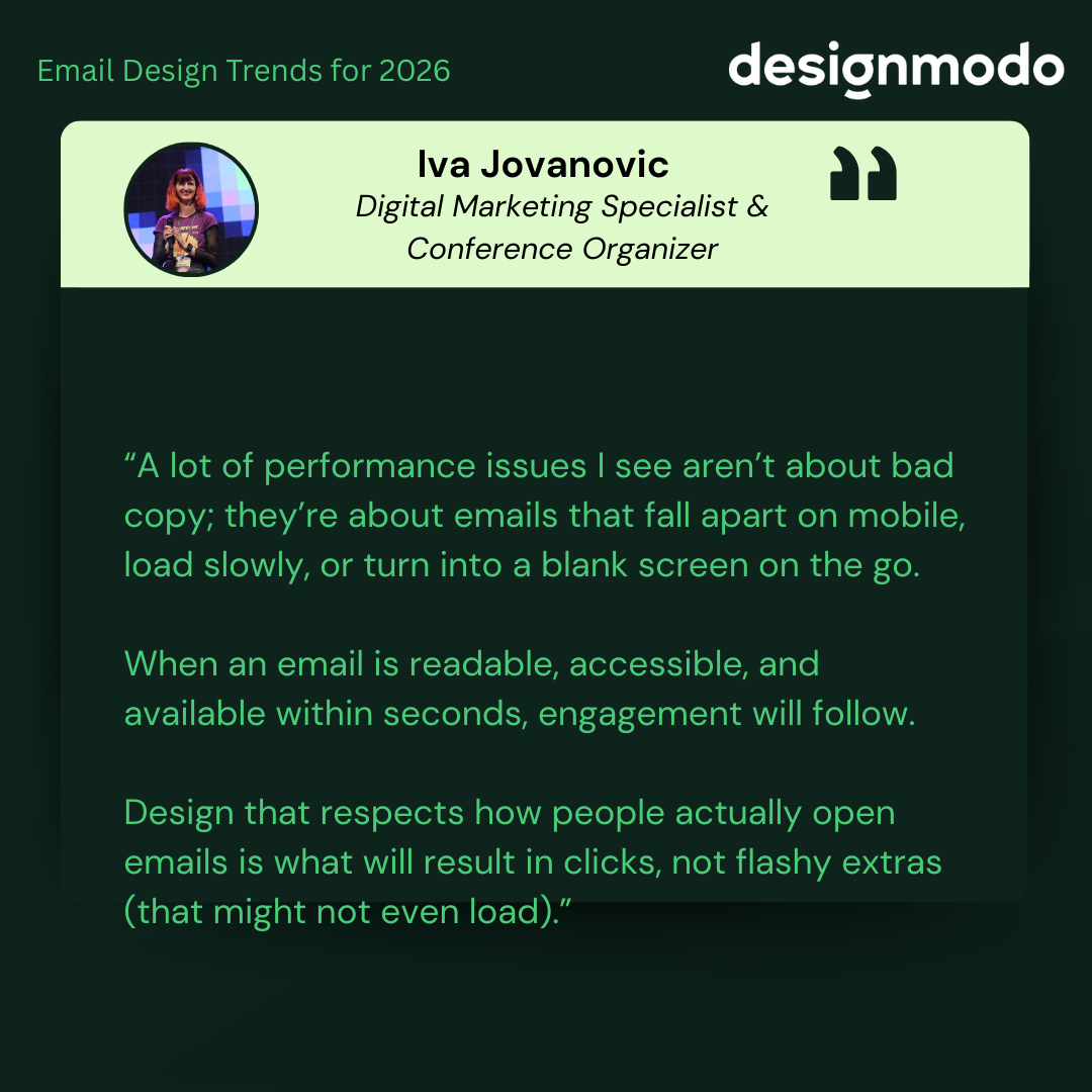 Iva Jovanovic's contribution on email design trends