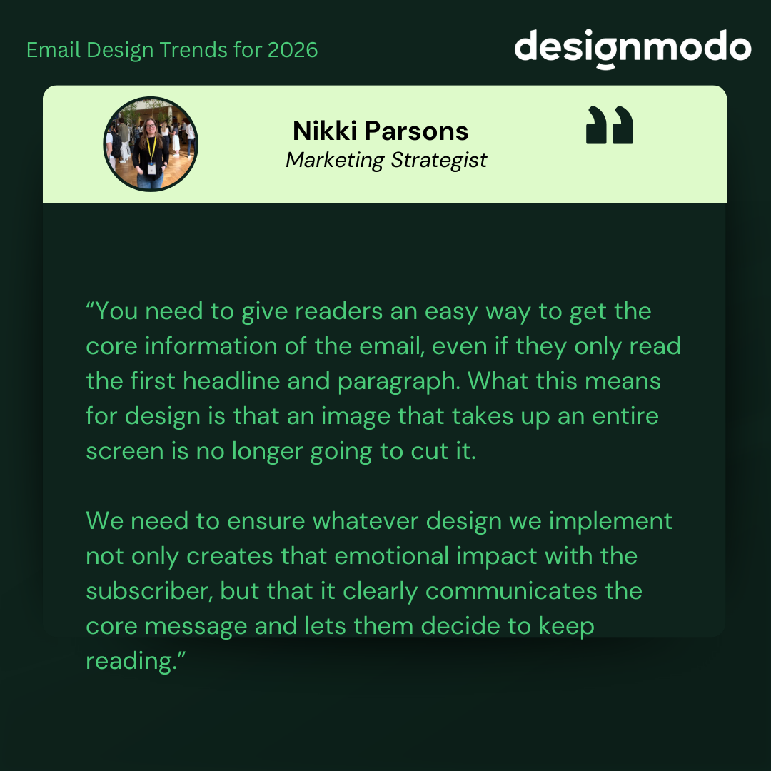 Nikki Parson's contribution on email design trends