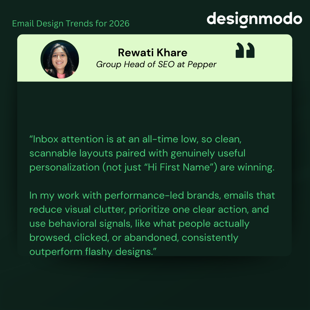 Rewati Khare's contribution on email design trends