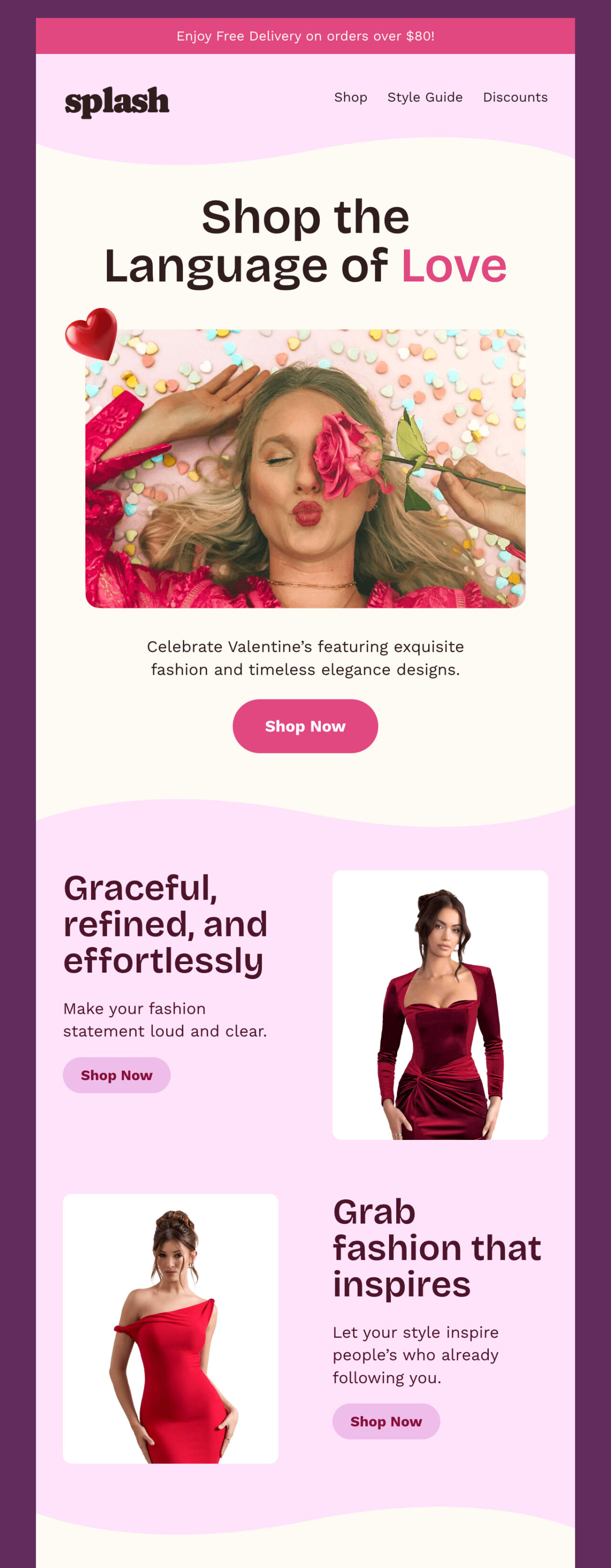 Splash email template