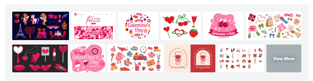 Motifs to use in February email newsletters