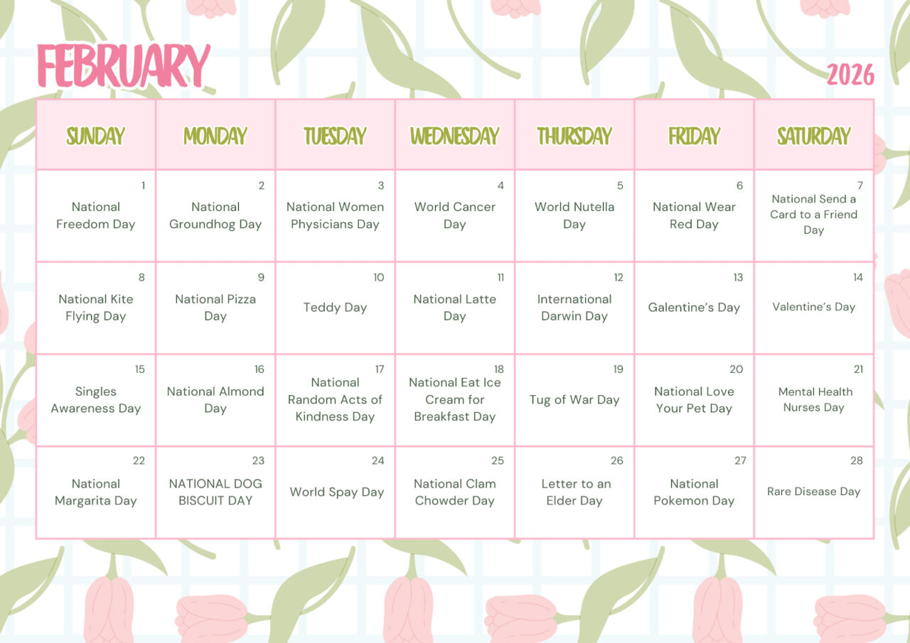 february 2026 email newsletter calendar