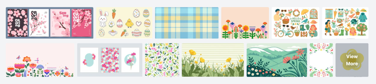 Spring themed motifs