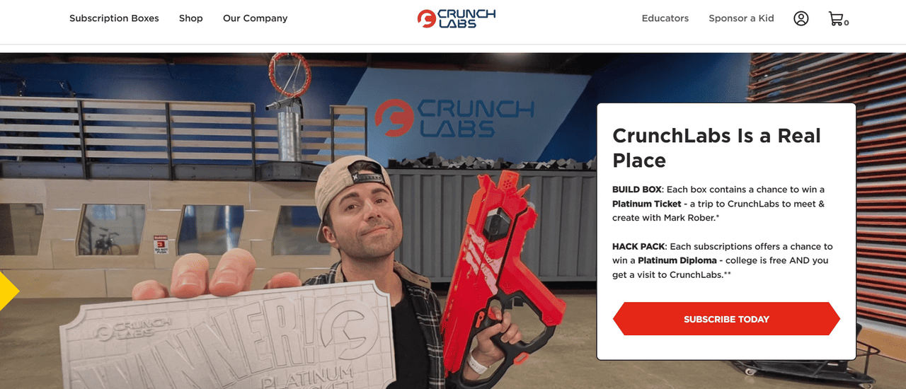 crunchlabs email popup example