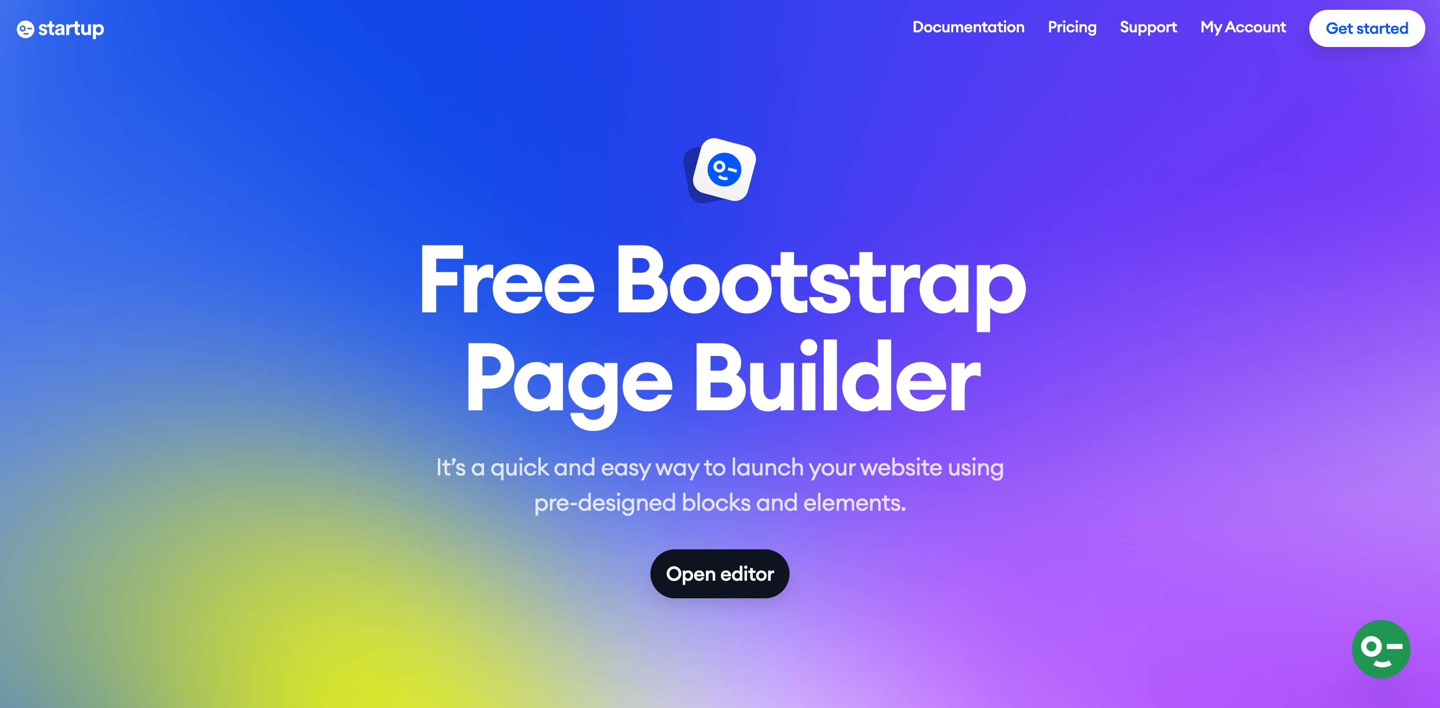 startup page editor