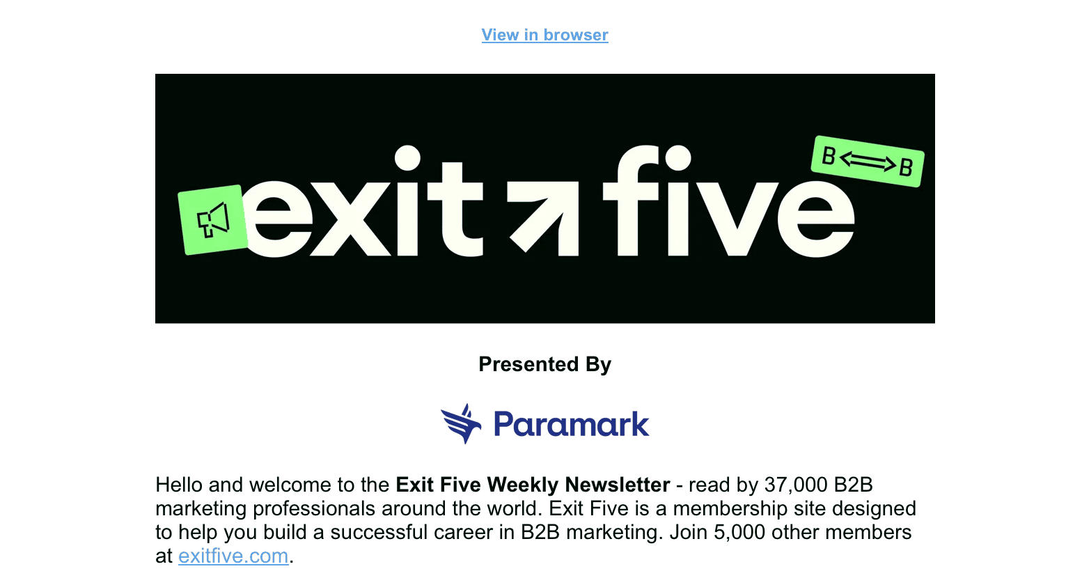 welcome email opening line example