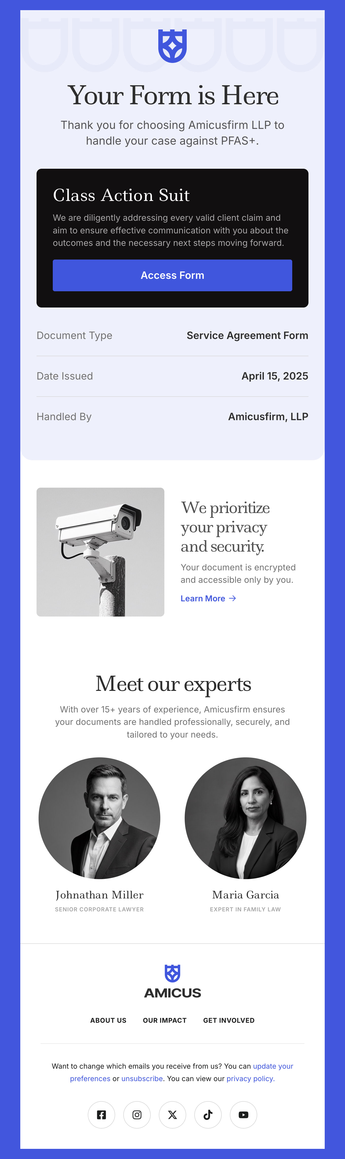Amicus - Lawyer Email Template
