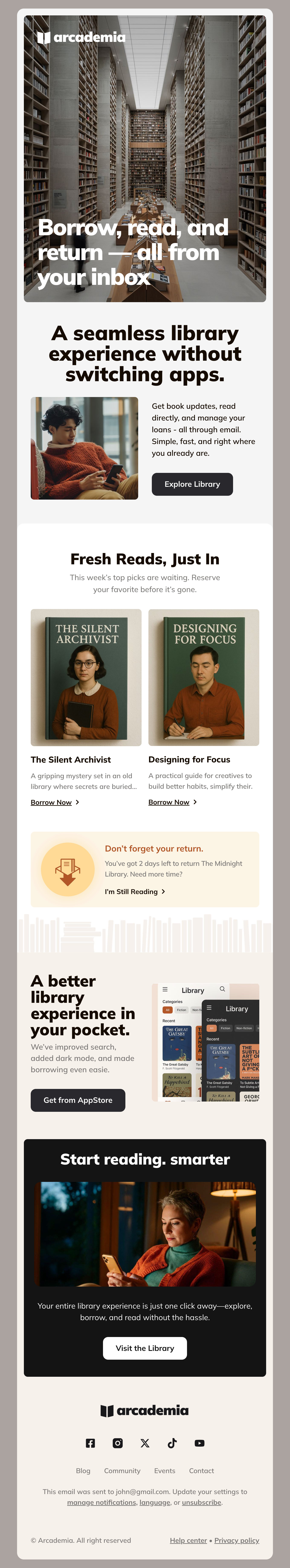 Arcademia - Digital Library App