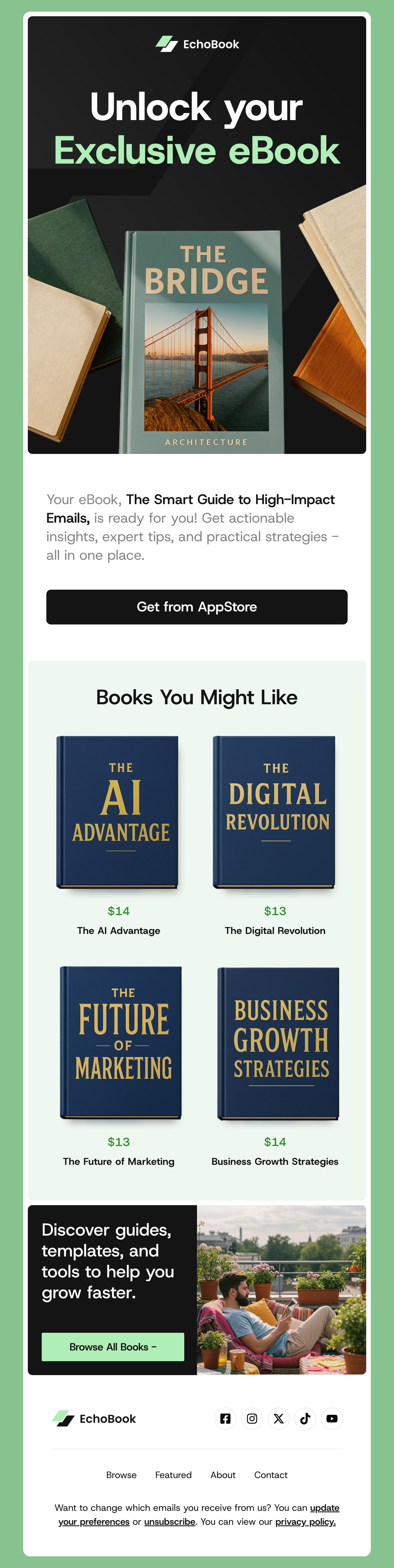 EchoBook - eBook Email Template