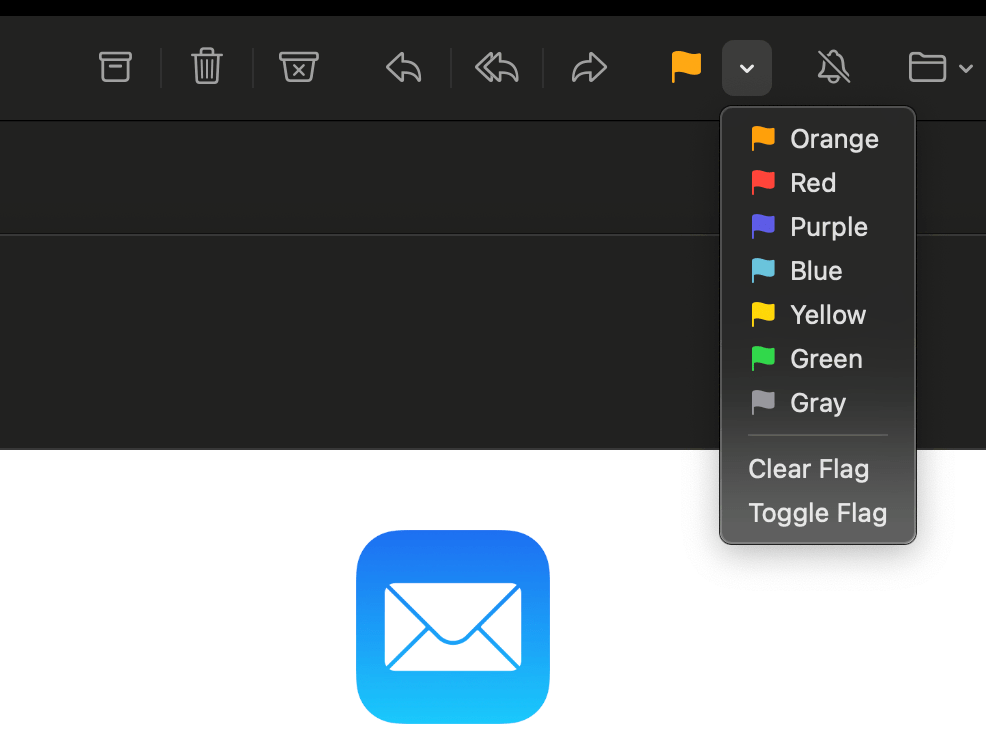 Customizing the flag color in Apple Mail on Mac