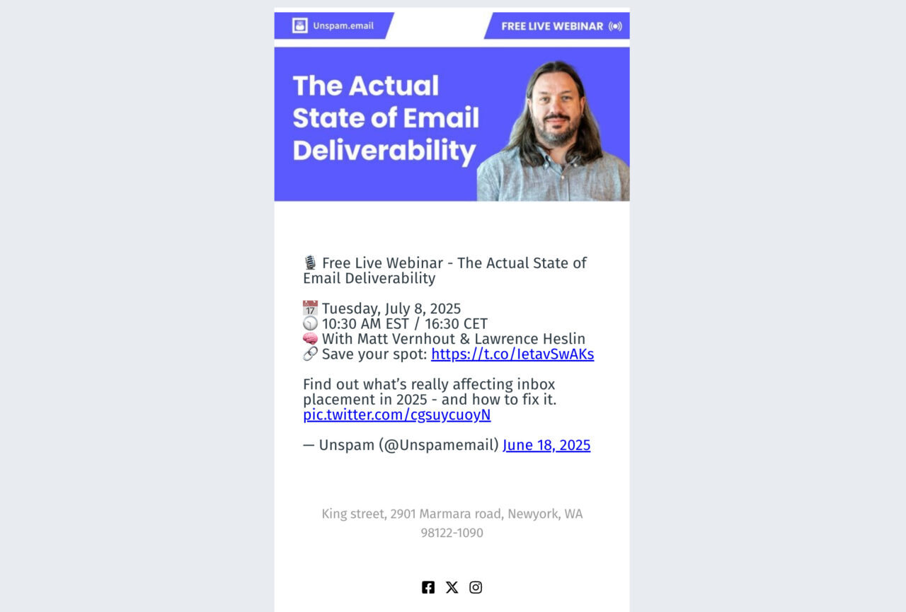 embedded tweet in emails