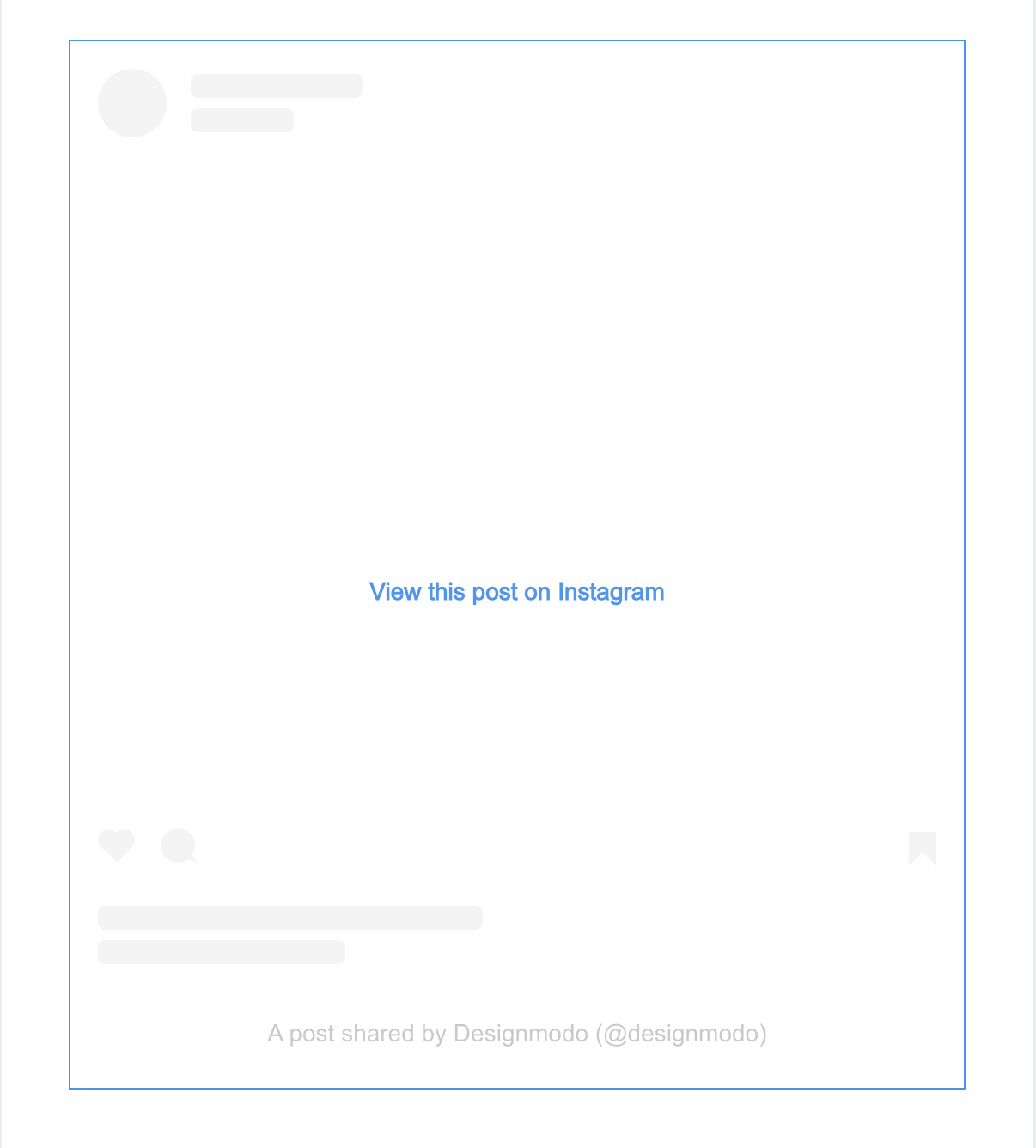 Instagram post's look in emails