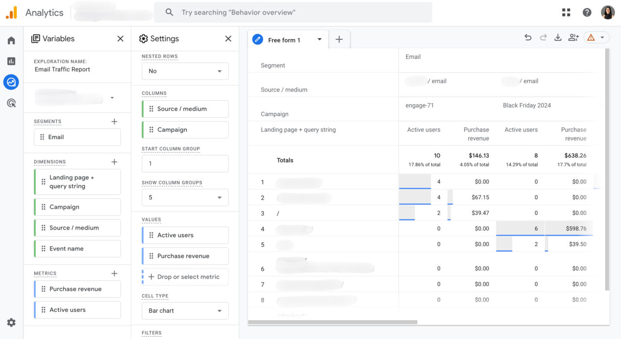 customized exploration report example