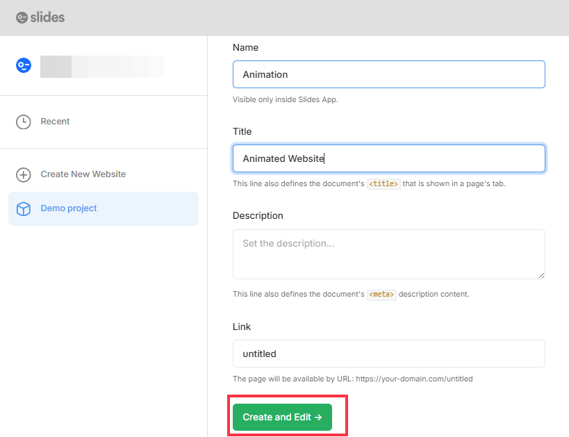 naming a website in Slides by Designmodo