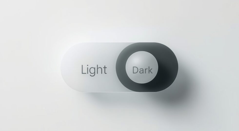 dark mode and light mode toggle