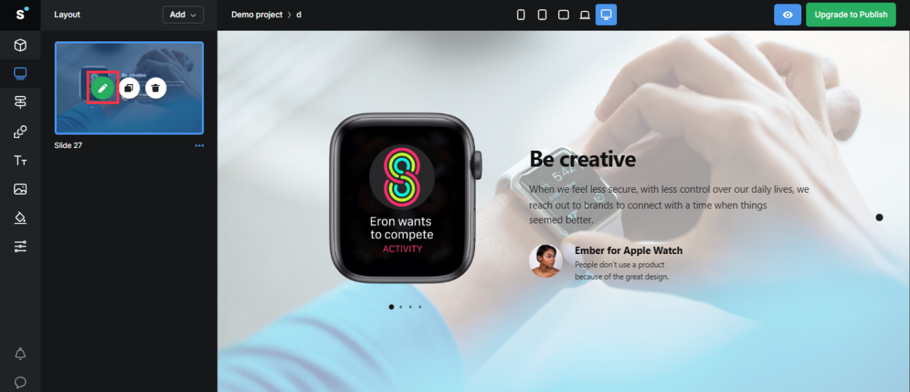 Edit the web page icon in Slides by Designmodo