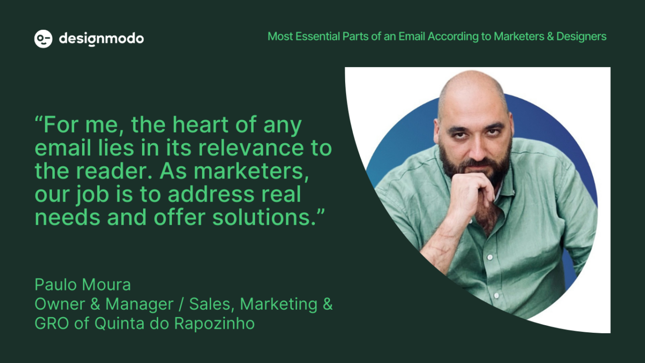Paulo Moura's quote about the most important part of an email