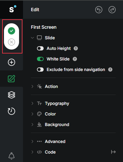 Saving changes for the website