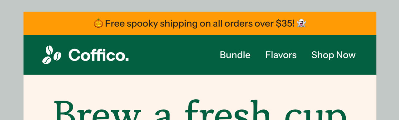 Coffico's email header