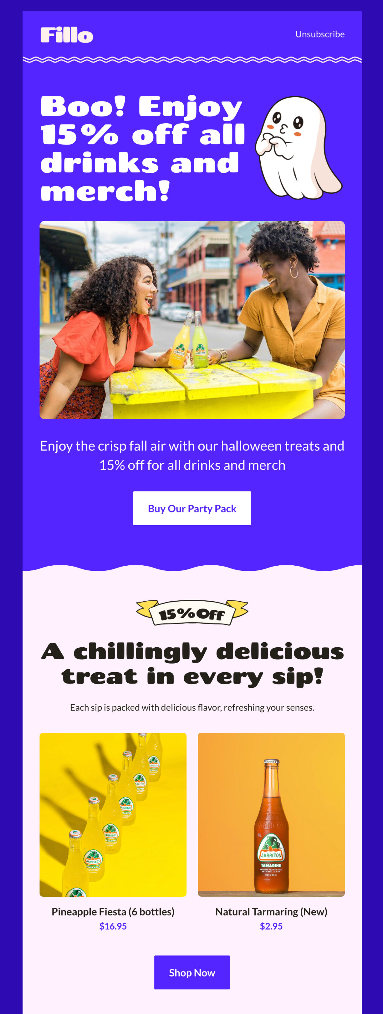 seasonal offer idea for a newsletter