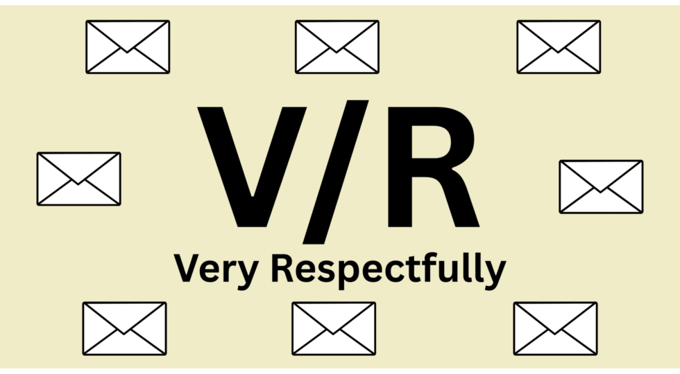 V/R in emails cover picture