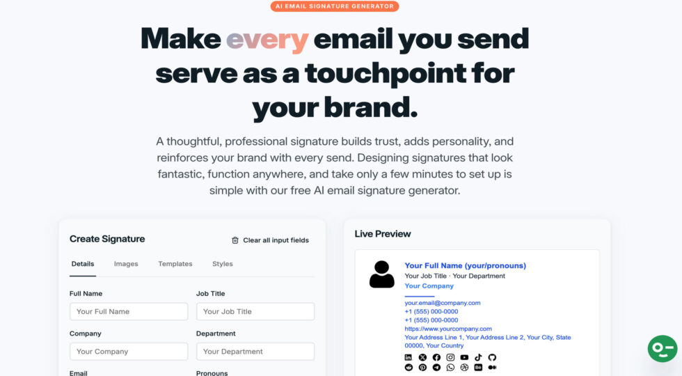Designmodo's email template generator tool