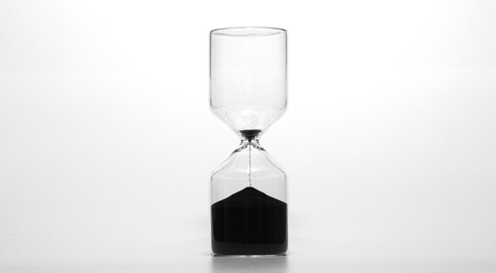 hourglass represents passing time
