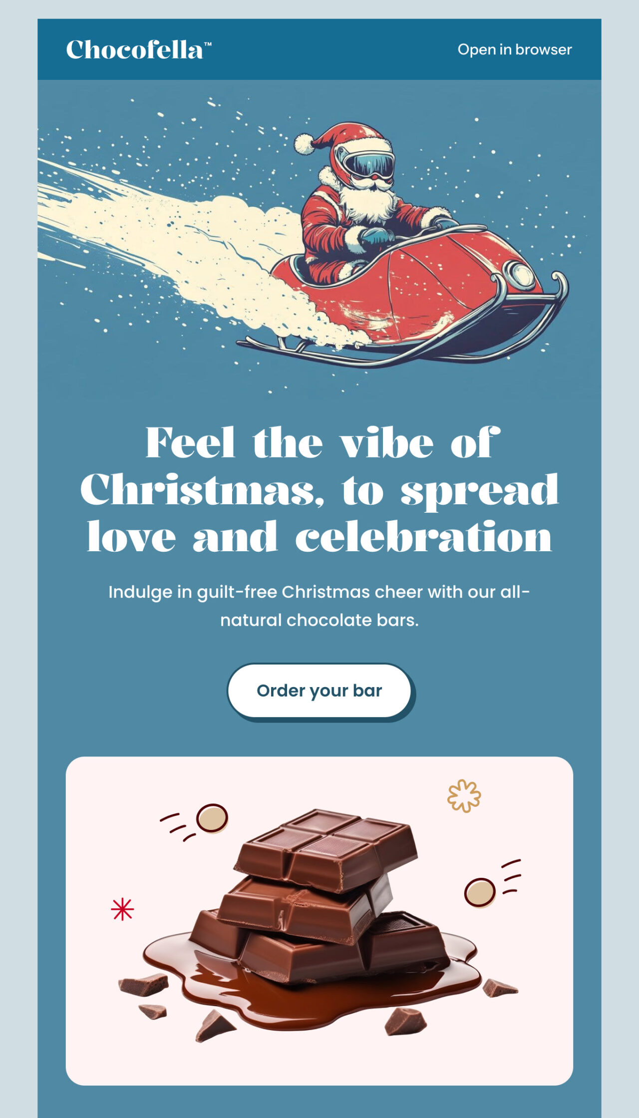 Chocofella's email newsletter template