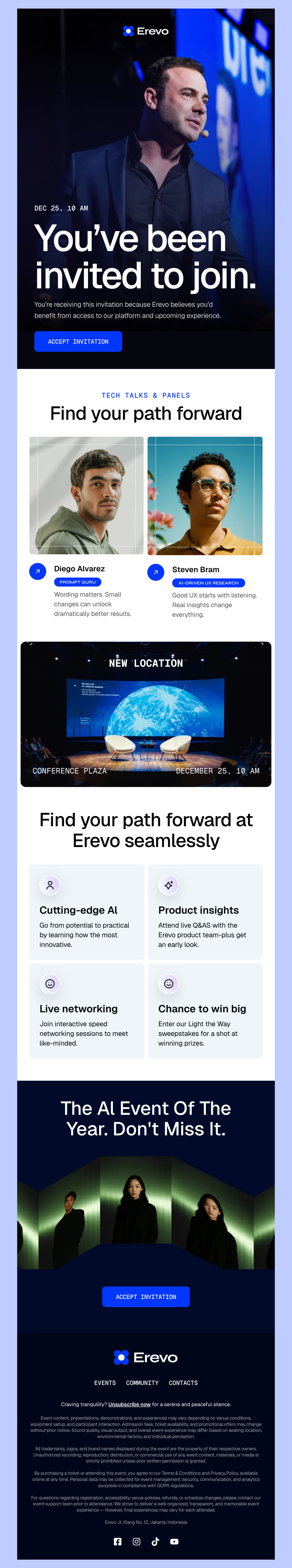 Erevo - AI Event Invitation Email Template