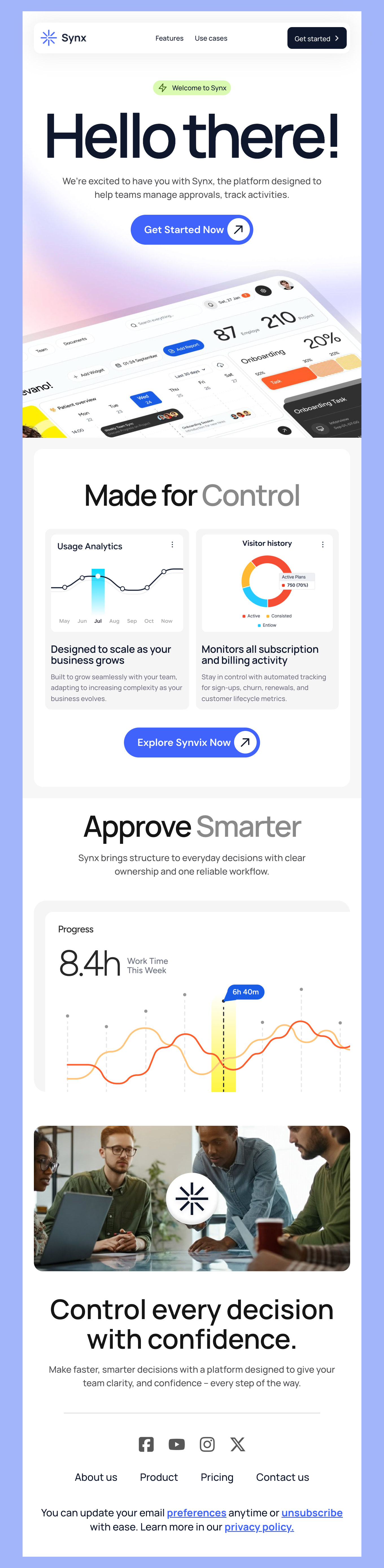 Synx - Welcome & Onboarding Email Template