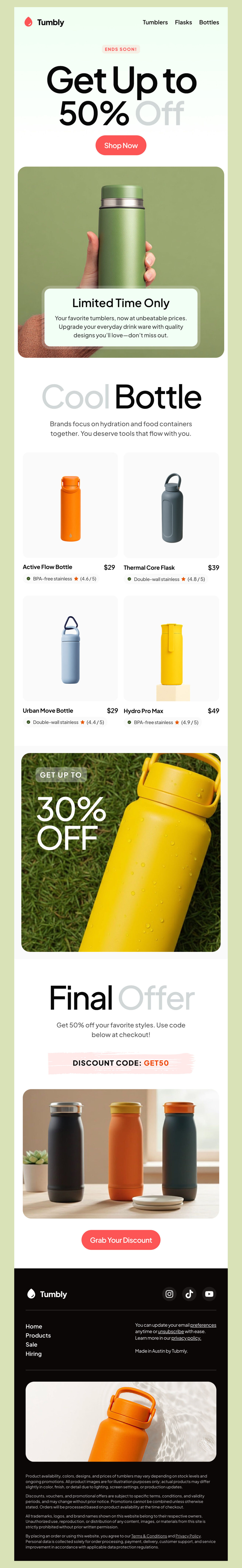Tumbly - Seasonal Sale & Product Promotion Email Template