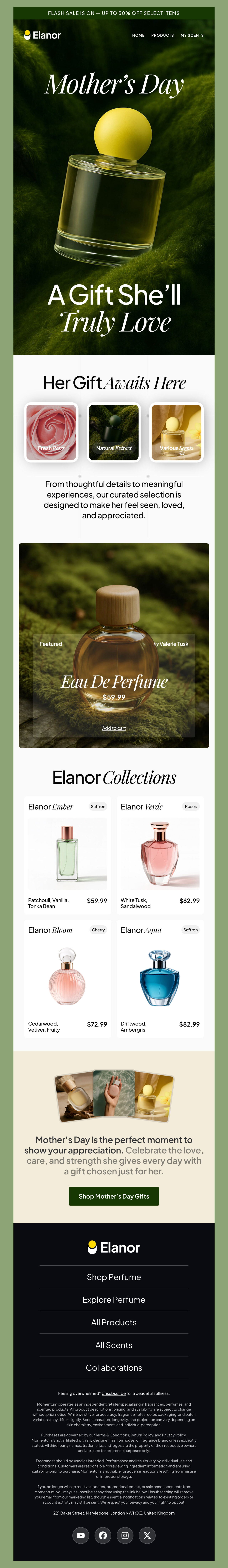 Elanor - Mother’s Day Perfume Promotion Email Template
