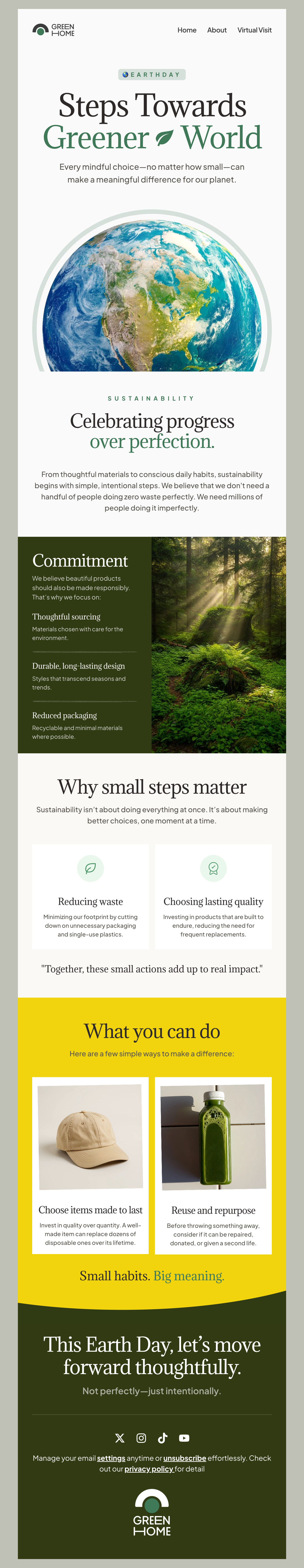 Green Home - Earth Day Sustainability Email Template