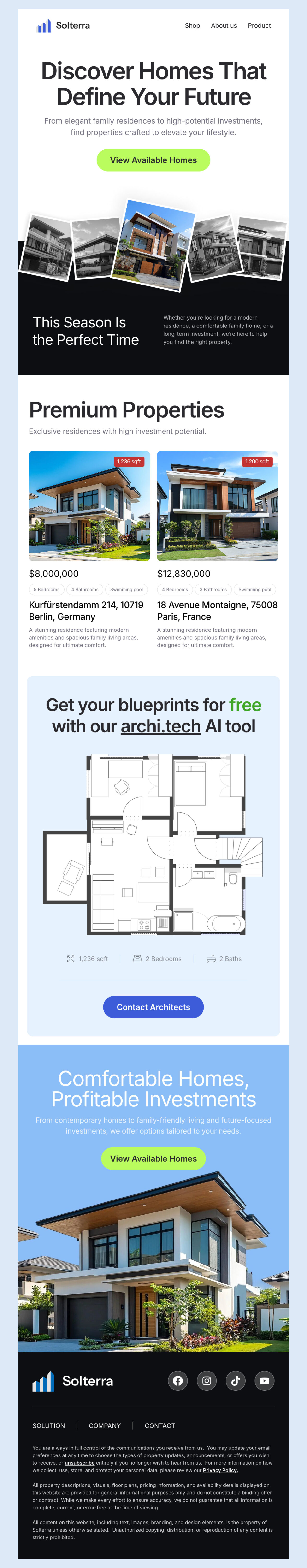 Realtor Email Template Free Mailchimp Email Templates - Designmodo