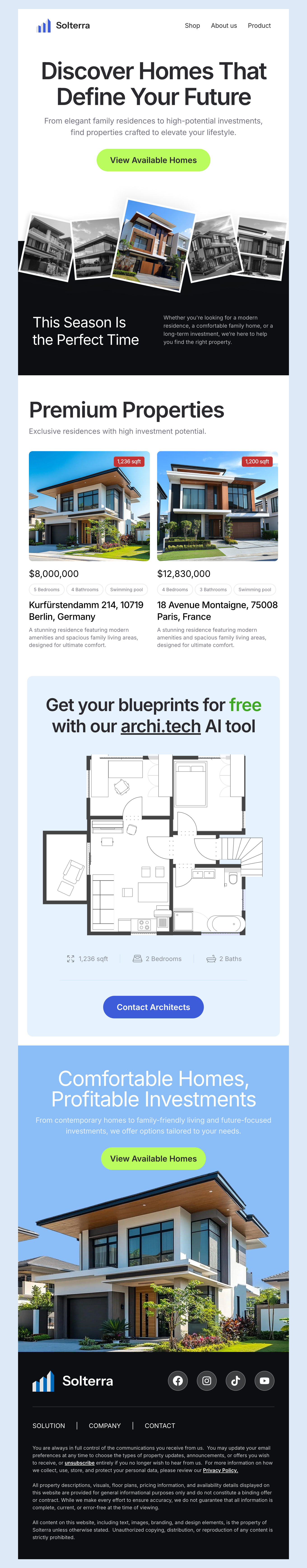 Solterra - Real Estate Property Showcase Email Template